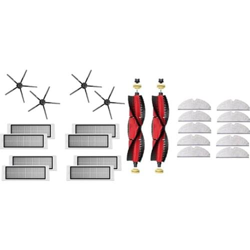 24 Pack Vacuum Cleaner Replacement Parts HEPA Filters Main Brush Accessories for Xiaomi Roborock S4 S5 MAX Robot Parts