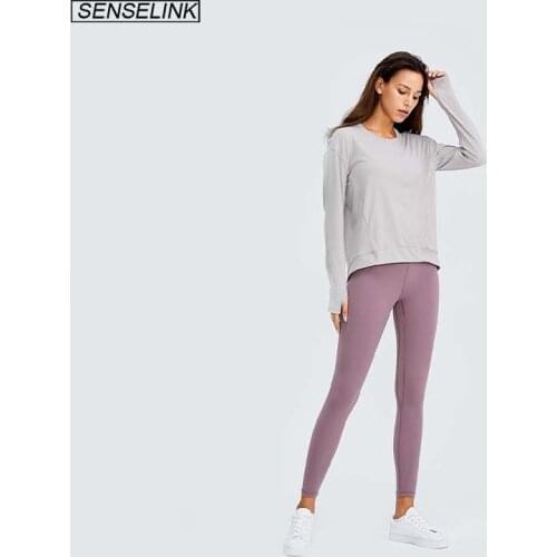 SENSELINK Womens Loose Long Sleeve Fitness Shirt Womens Shirt