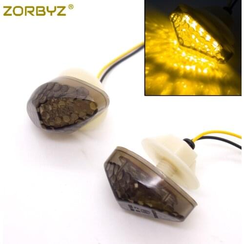 ZORBYZ 1 Pair LED Turn Signals Light Indicator Flush Mount For Honda CBR 600RR 600 F4 F4i 900 919 909 954