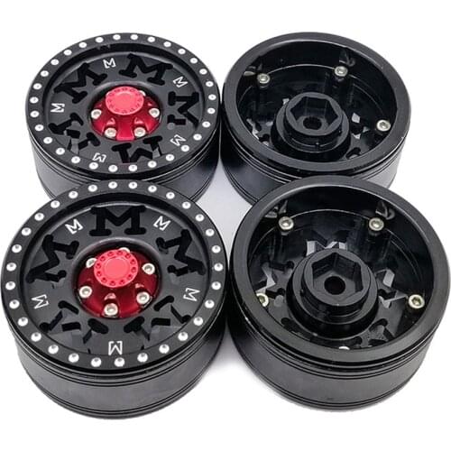 1.9 inch Wheel Rim Hubs for 1:10 RC Crawler TRX4 Defender SCX10 D90 90046 KM2 RC4WD RC Car 4pcs Aluminum Alloy Parts