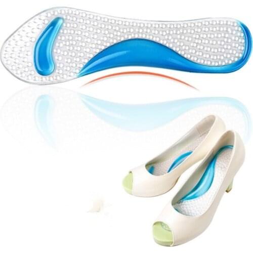 1 Pair Heel Pad High heels upset arch support insoles Silica Gel Insoles Anti-slip for Women High Heel Sneaker Casual Shoes