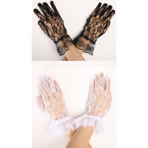 1 Pair Bridal Lace Gloves Wedding Evening Party Dance Prom Costume Fancy Dress