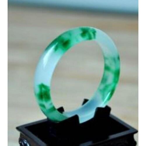 100% Chinese Natural Green Jade Chinese Bangle Bracelet 56mm---63mm