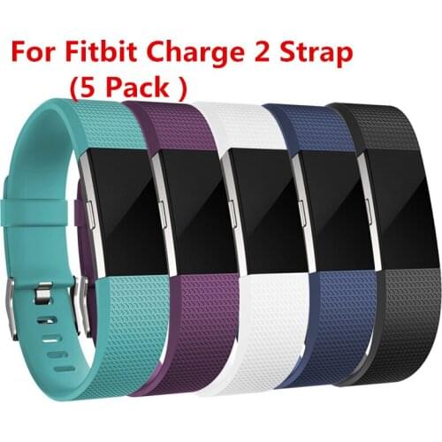 3/4/5/6/10Pack )Replacement Silicone Rubber Band Strap Wristband Bracelet For Fitbit CHARGE 2 Small or Large Size