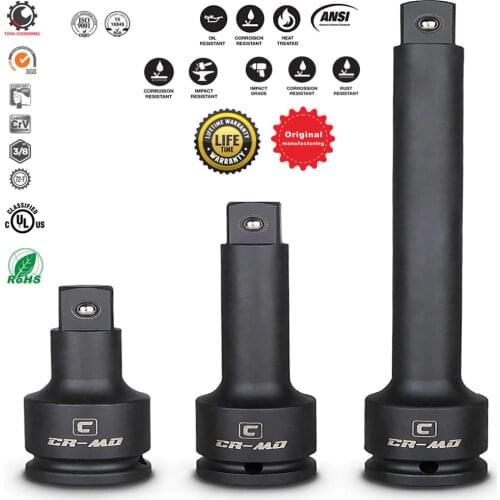 3/4''Drive Impact Extension bar Set,CR-V Steel 10”13'',Hand Tools Sockets Sets Individual Drive Sockets Square Drive Repair Tool