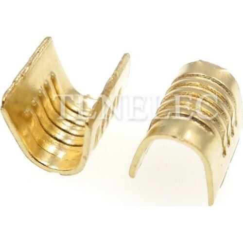 50pcs DJ454D U/V-shape Connector Cold Pressing Buckle Brass Connector Wire Terminal Parallel Wire Cable Crimp Splice Terminal