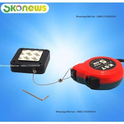 50 x Retractable anti-theft pull box,security cable display recoiler with adjustable loop end for product display