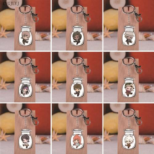 Anime Game Danganronpa V3 Monokuma Cosplay Chains Two-sided Keychain Acrylic Pendant Keyring Jewelry For Fans Collection Gifts