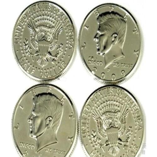 Free Shipping! 5pcs/Lot Half Dollar Coin Silver High Quality Copy,Magic Tricks,Coin Accessories,Stage Magic Props,Close Up