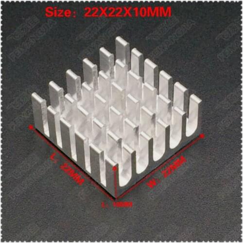 Free shipping )5 pcs Computer Fin Radiator Aluminum Heatsink Heat sink for Electronic Heat dissipation Cooling Pads 22*22*10mm