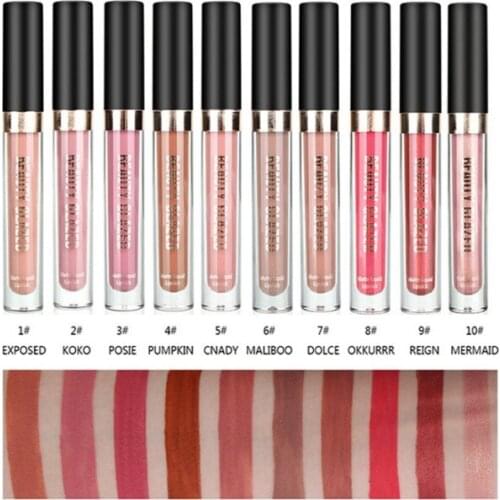 Beauty Glazed 10 Color Lip Gloss Sexy Lip Glaze Long Lasting Matte Liquid Lipstick Non-stick Cup Bright Makeup Lip Tint TSLM1