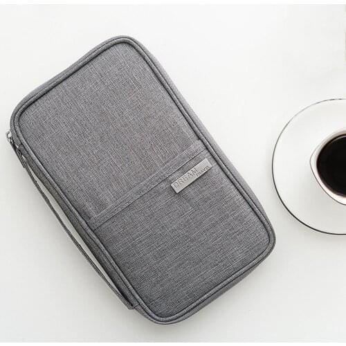 Large Travel Passport Cover Foldable Credit Card Holder Money Wallet ID Multifunction Documents Flight Bit License Purse Bag