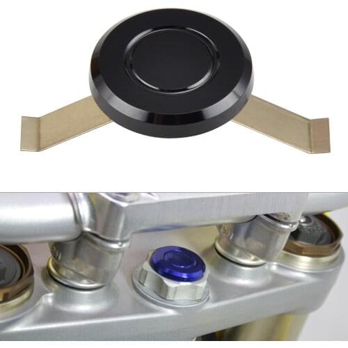 NICECNC Motorcycle Steering Stem Cap Cover For KAWASAKI HUSQVARNA YAMAHA SUZUKI HONDA BMW S1000RR S1000R S1000XR HP4 BLACK