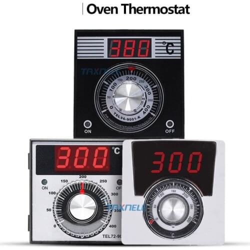 220V 380v TEL72 TEL96 Digital Oven Temperature controller 96x96mm 72x72mm relay output k input 50/60hz 0-400 degree
