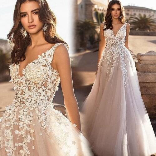 French Wedding Dress 2021 Backless Deep V Champagne A Word Tail Wedding Dress Bridal Shooting Location Dress