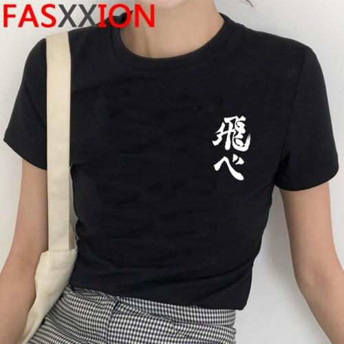 Haikyuu summer top male kawaii aesthetic print couple clothes harajuku kawaii top tees aesthetic graphic tees women