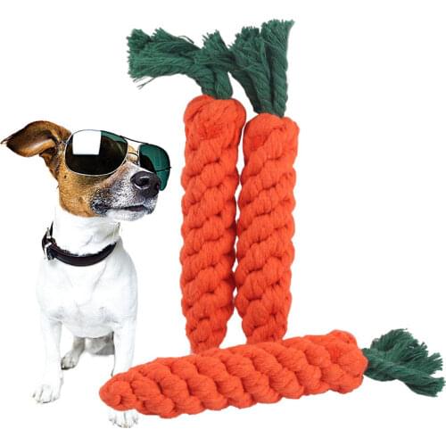 Pet Molar Cotton Rope Toy Cute Radish Shape Dog Chewing Toy Outdoor Tossing Game Puppy Teeth Cleaning Cat Stick Dog Supplies