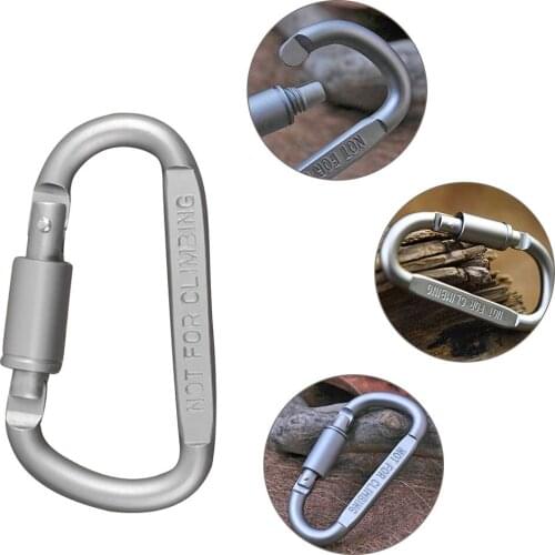Aluminum Alloy Carabiner D-Ring Clip Chain Screw Lock Hanging Hook Buckle Climbing Carbine Outdoor Camping Equipment