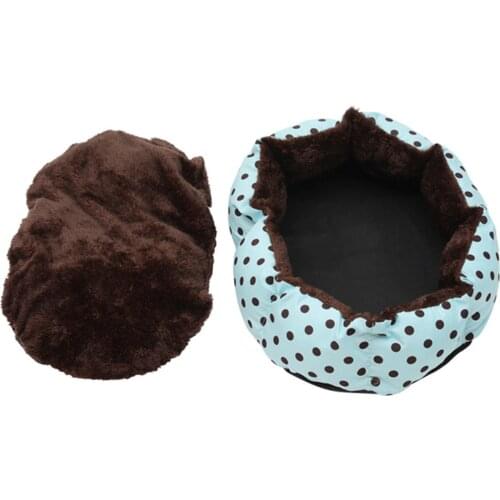 Pet Bed Warm Winter Bed Dog Cat Bed Soft Wool Point Design Pet Nest With Removable Mats Octagonal Shape Kennel Cat Dog Sofa Bed