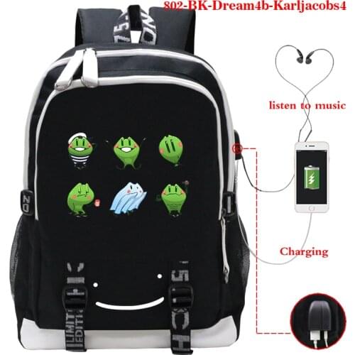 Hot Sale Dream Team Print School Backpack USB Charge Schoolbag Bookbag Children Teenager Dream Team Backpack Back To School 2021