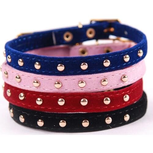 Cute Cat Collar with Bells Smallcat Collar Soft Velvet Adjustable Polyester Pet Products Dog and Cat Collar Pets Accessories