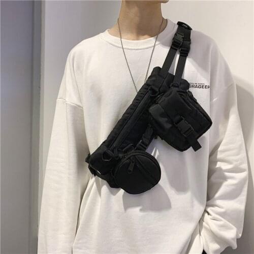 Multifunctional fashion chest bag hip hop street clothing men and women travel messenger bag tactical Molle pouch waist bag
