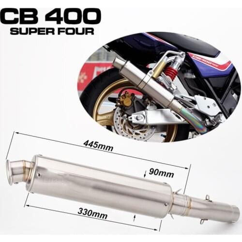 Motorcycle modified CB400 exhaust pipe stainless steel muffler CB400 middle section connecting pipe set