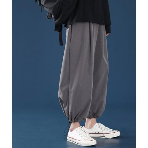 Men Casual Oversized Trousers Streetwear Men Black Drawstring Harem Pants 2021 Joggers Mens Harajuku Sweatpants Hip Hop