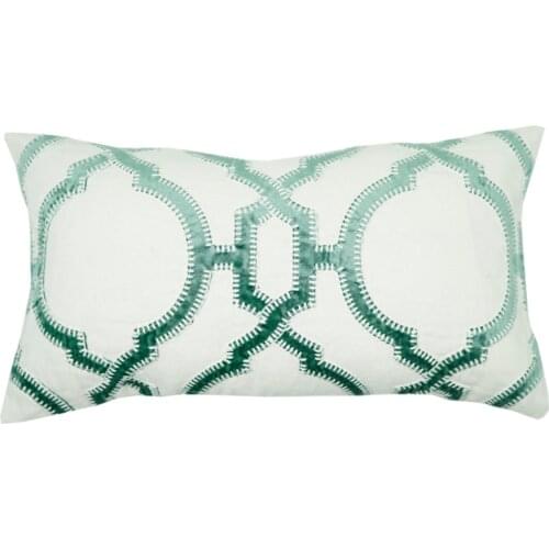 Pillow Case Velvet Applique Embroidery Cushion Cover Deocrative Sham Home Bed Living Room Shell Festival Gift 30x55cm