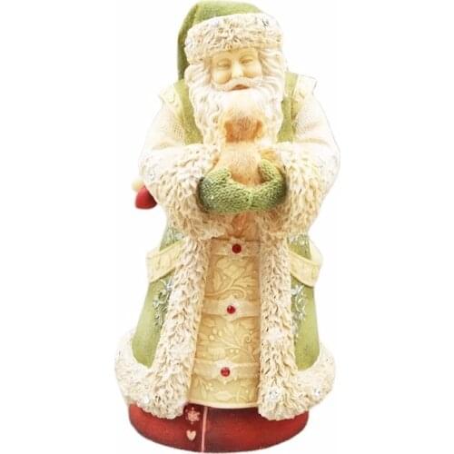 New Santa & Dog Silicone Molds 3D Handmade Plaster Soap Candle Flexible Silicone Moulds