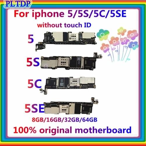 Motherboard for 5C Unlocked locked with Chips,original mainboard for iphone 5SE/ 5S/ 5C /5 16G/32BG/64GB cellphone motherboard