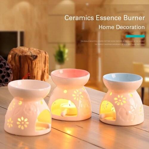 Candle Holder Aroma Essential Oil Burner Diffuser Incense Oil Burner Fragrance Night Lamp Aromatherapy Ceramics Home Decor