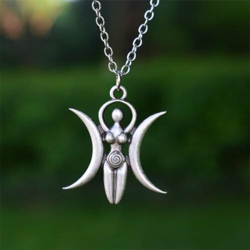 SanLan 1pcs wicca Celtics Triple Moon mother Goddess necklace amulet love devotion