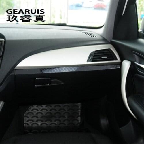 Car Styling Carbon fiber Wrap Auto Dashboard Toolbox Panel Sticker Trim interior Decoration For BMW 1 Series F20 F21 Accessories