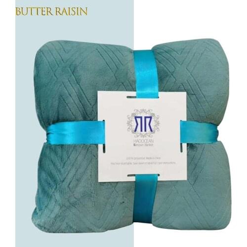 High Quality Raschel Blankets For Beds Soft Warm Flannel Winter Blanket Solid Color Sheet Bedspread Throw Sofa Blanket Cover