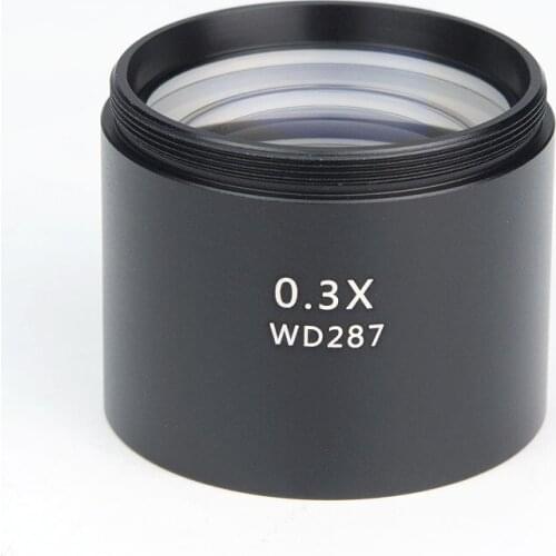 0.3X 0.75X 1.5X Auxiliary Objectives Stereo Microscope Barlow Lens M48 Thread for Binocular Trinocular Zoom Microscopio