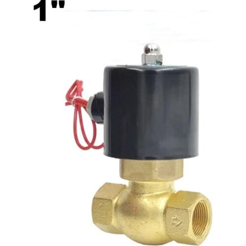 1" DN25 High Temperature Brass Steam Solenoid Valve 2 Position 2 Way N/C 24VDC 220VAC PTFE Pilot Piston US-25