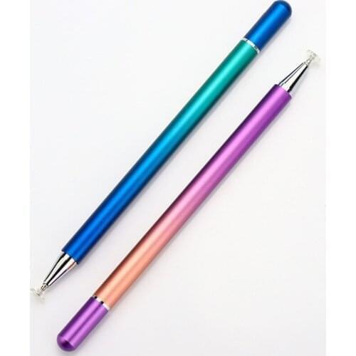100pcs Gradient Color Magnetic Touch Screen Stylus Built-in Replaceable Suction Cup Pen Tip Transparent Disc Capacitive Pencil