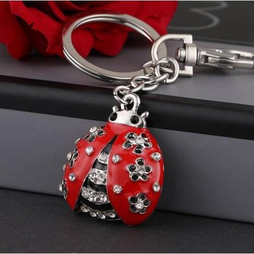 2020 latest car keychain Mrs. Bag pendant lady gift, lovely ladybug pendant YSK-085