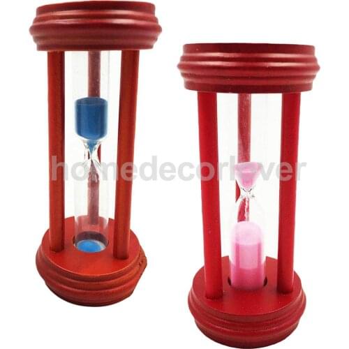 3 Min Hourglass Wood Sand Timer Clock For Kitchen Cooking Kids Learning 2 Colors