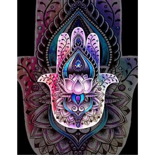 Diamond Painting Mandala Hand flower Full Square Diamond embroidery Cross stitch Round Diamond mosaic