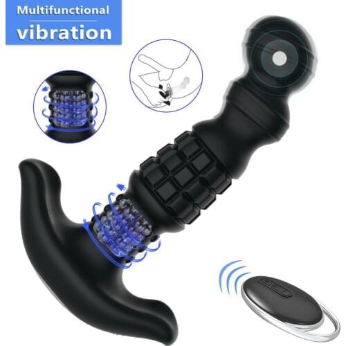 Male Vibrating Prostate Massager Anal Plug Dilator Vagina Stimulator Remote Control Dildo G Spot Vibrador Butt Plug Sex Product