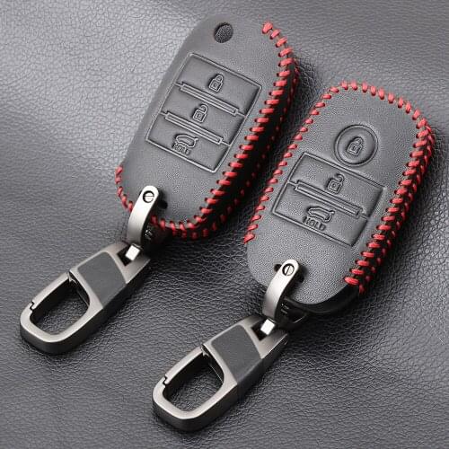 Car Leather Key Cover Cases Holder Bag For KIA KX5 KX7 Rio 3 Sportage QL Ceed Sorento Cerato KX CROSS K3 K3S K4 K5 CARENS Soul