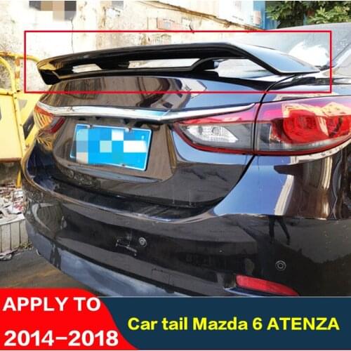 3D Rear Wing Spoiler FOR Mazda 6 2014-2018 Rear Lip Rear Spoiler High Quality ABS Rear Wing Tail M6 ATENZA Color The Tail Fin
