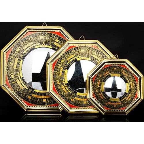 Feng Shui Opening Bagua Mirror Alloy Town House Convex Concave Mirror Tai Chi Decoration