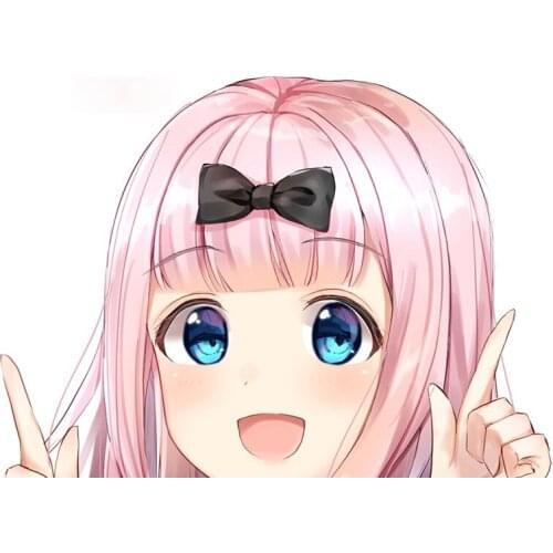 Personality Kaguya Sama Kawaii Fine Car Sticker Scratch-Proof Laptop Vinyl Car Wrap for All Types of Vehicles Apply To Car Door