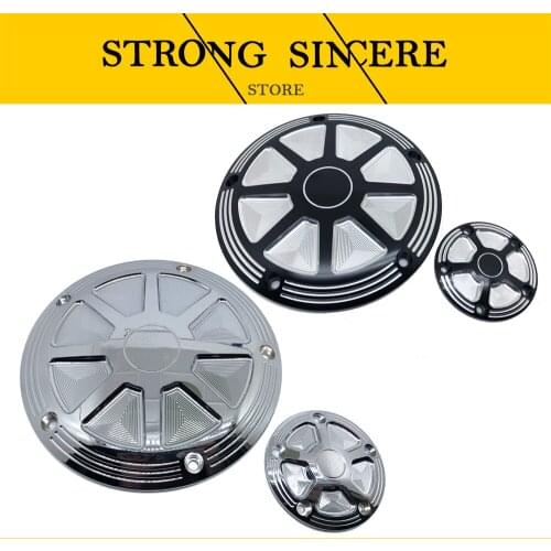 Modify CNC clutch side cover engine side For Harley FLHX Street Glide Dyna Softail Touring Road King Electra Glide 1999-2017