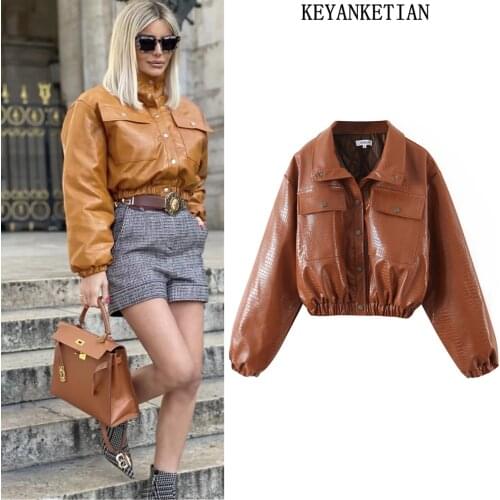 Женские кожаные куртки KEYANKETIAN China At AliExpress