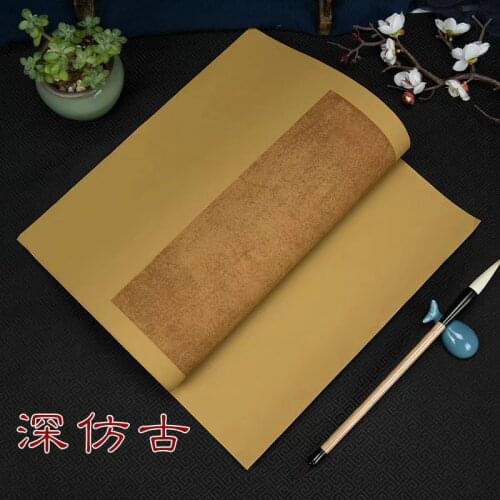Chinese Xuan Paper 30sheets/lot Retro Half Ripe Calligraphy Paper Chinese Batik Small Regular Script Brush Calligraphy Paper