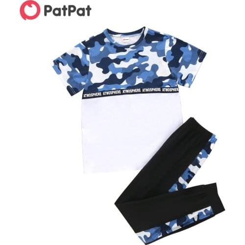 PatPat 2021 New Arrival 2-piece Baby / Toddler Boy Astronaut Tee and Shorts Set